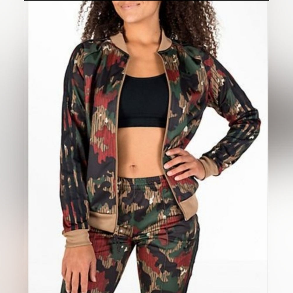 Adidas Originals Pharrell Williams Hu Hiking Camo 2pc Tracksuit (Jacket + Pants)